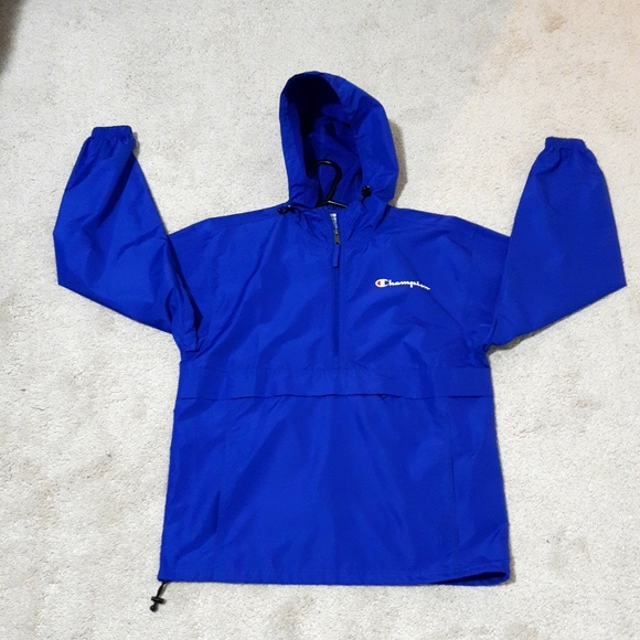 Champion - Packable Jacket, Script Logo Blue - Picture 3 of 4